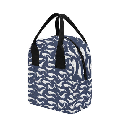 Whale Print Design LKS308 Insulated Lunch Bag