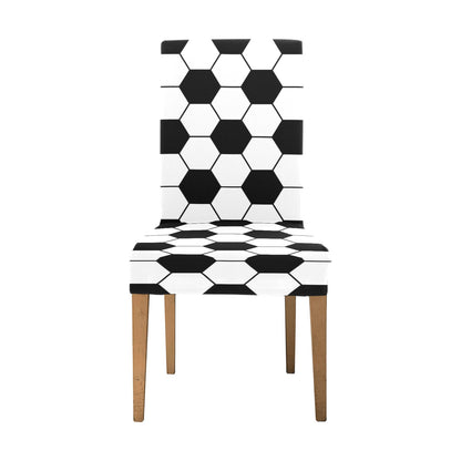 Soccer Ball Texture Print Design LKS303 Dining Chair Slipcover