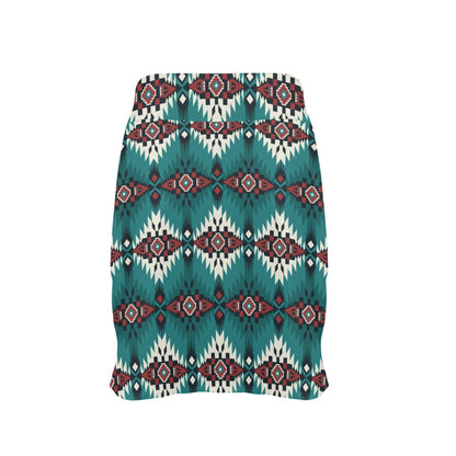 Southwest Pattern Print Design LKS308 17" Golf & Pickleball Skort with Pockets