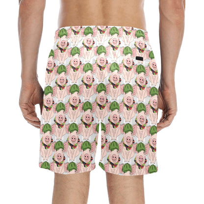 Pig Print Design LKS403 Men's Swim Trunks Beach Shorts