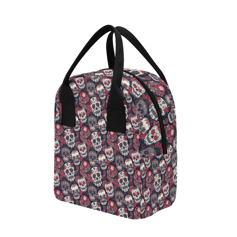 Sugar Skull Print Design LKS303 Insulated Lunch Bag