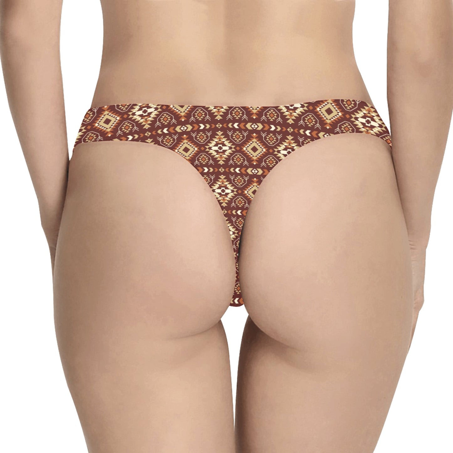 Navajo Native Color Print Pattern Women's Thongs