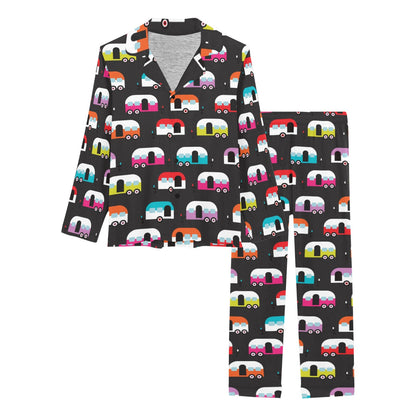 Camper Caravan Pattern Women's Long Pajama Set