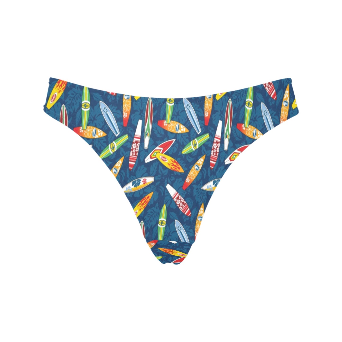 Surfboard Pattern Print Women's Thongs