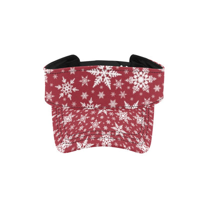 Snowflake Red Print Design LKS302 Unisex Sun Visor