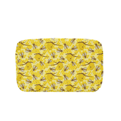 Bee With Honeycomb Print Design LKS302 Insulated Lunch Bag