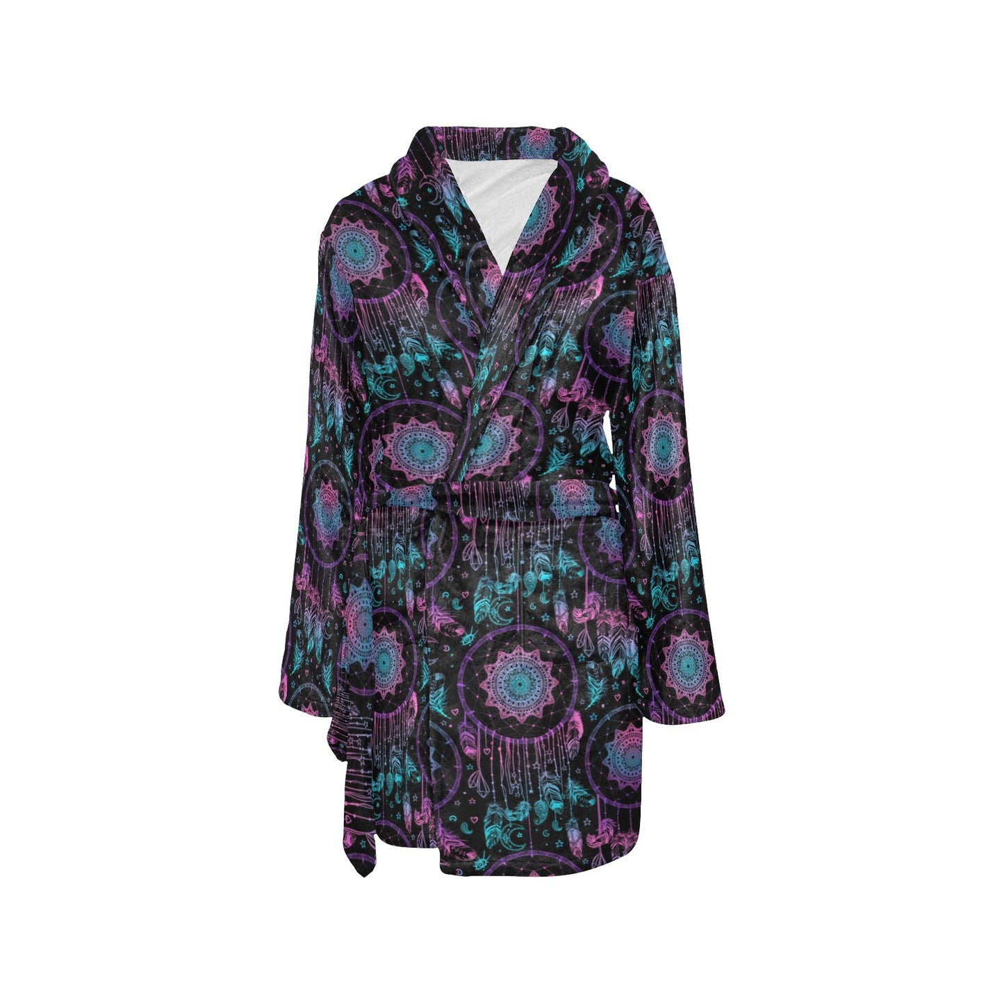 Dream catcher boho mandala Women's Fleece Robe