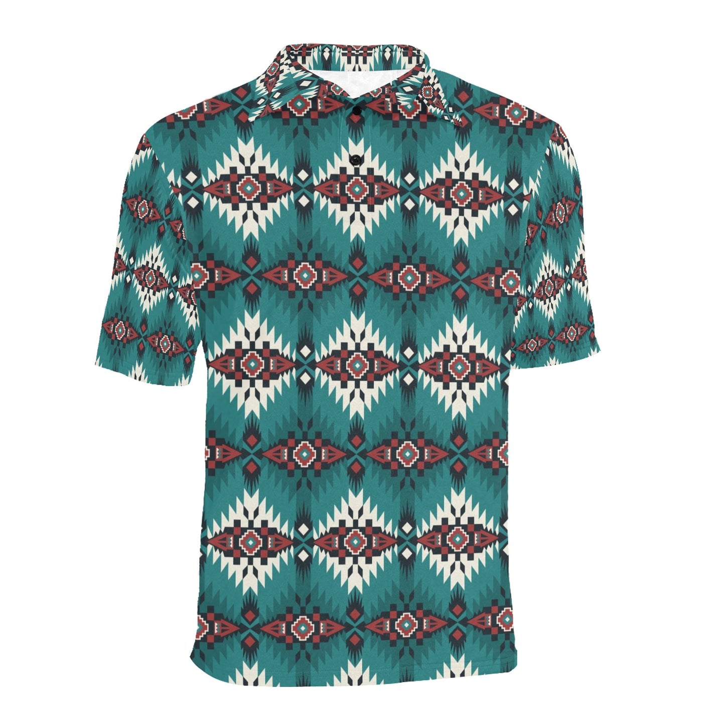 Southwest Pattern Print Design LKS308 Men Polo Shirt