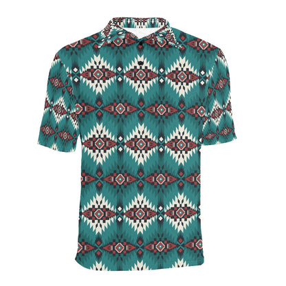 Southwest Pattern Print Design LKS308 Men Polo Shirt