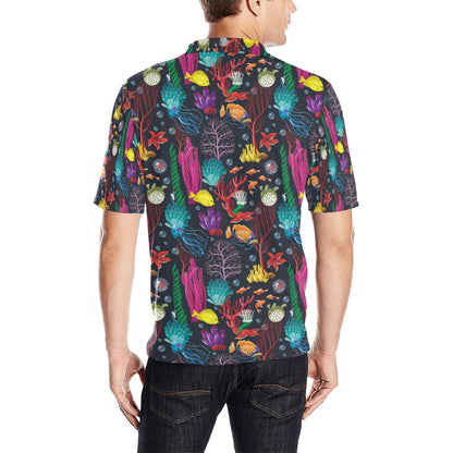 Underwater Cute Print Design LKS303 Men Polo Shirt