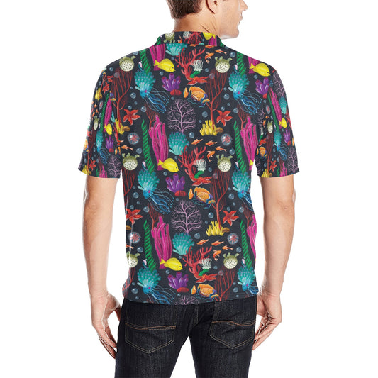 Underwater Cute Print Design LKS303 Men Polo Shirt