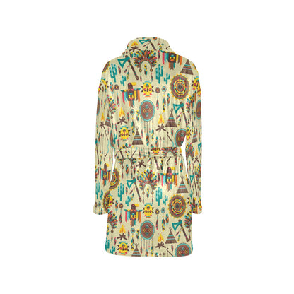 Tribal indians native american aztec Women's Fleece Robe