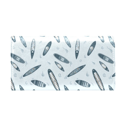 Surfboard Print Design LKS306 Women's Trifold Wallet