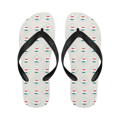 Sailboat Print Design LKS301 Flip Flops
