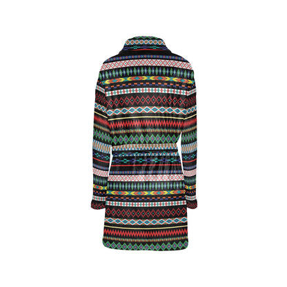 Southwest Pattern Print Design LKS302 Women's Fleece Robe