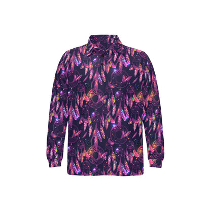 Dream catcher neon Long Sleeve Polo Shirt For Men's