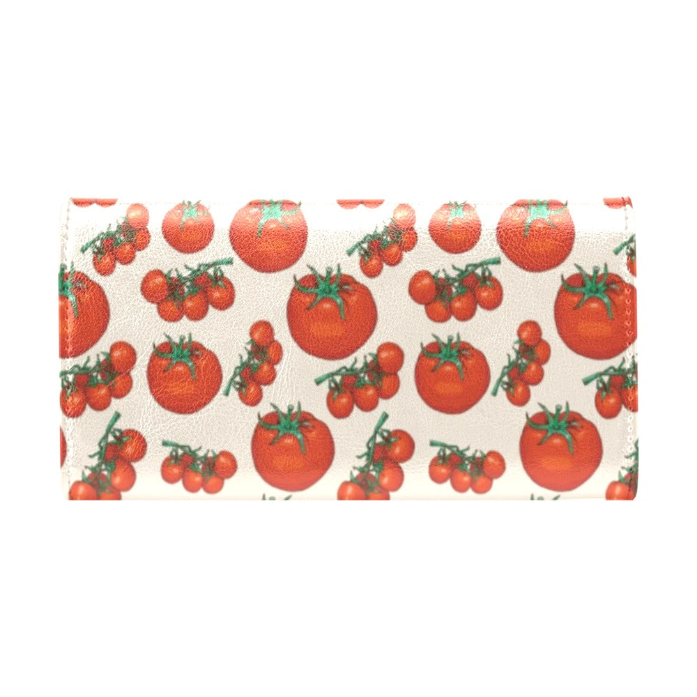Tomato Print Design LKS302 Women's Trifold Wallet