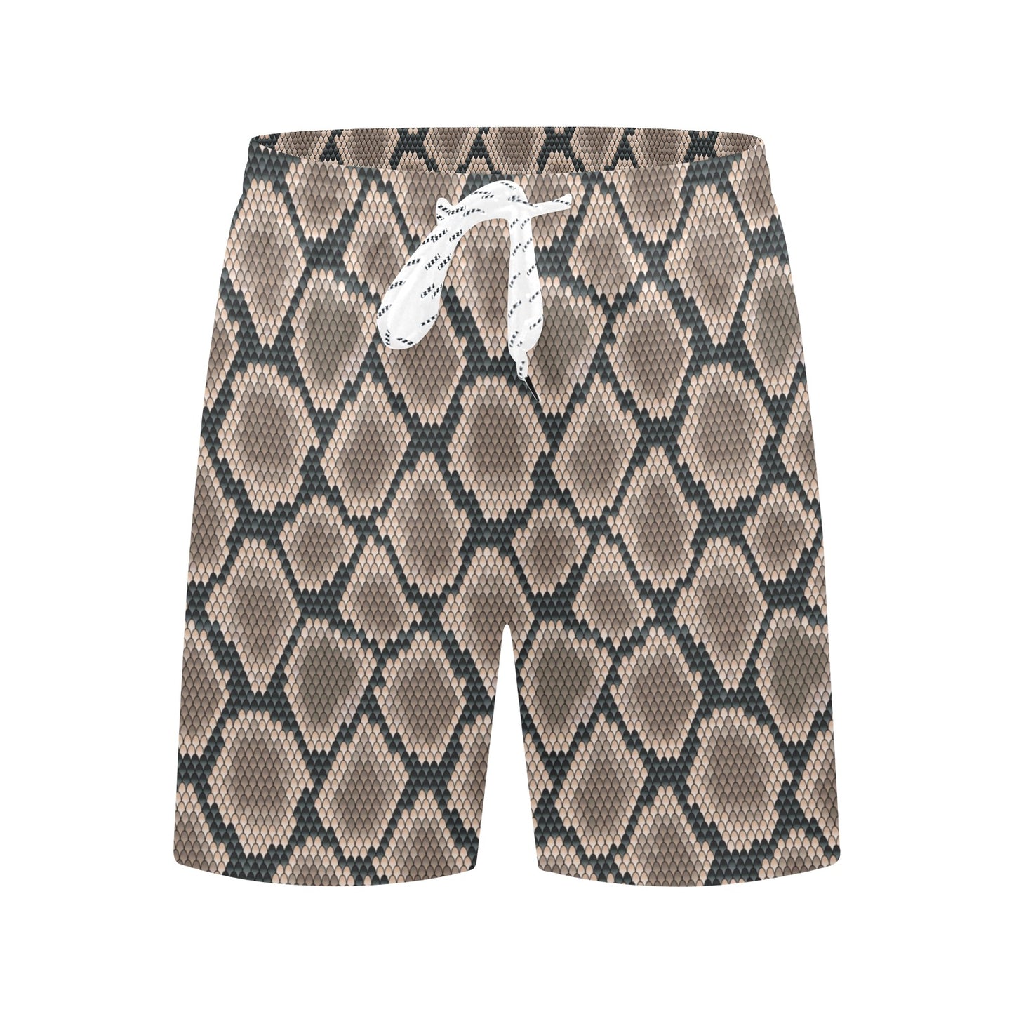 Snake Skin Design Print Men's Swim Trunks Beach Shorts