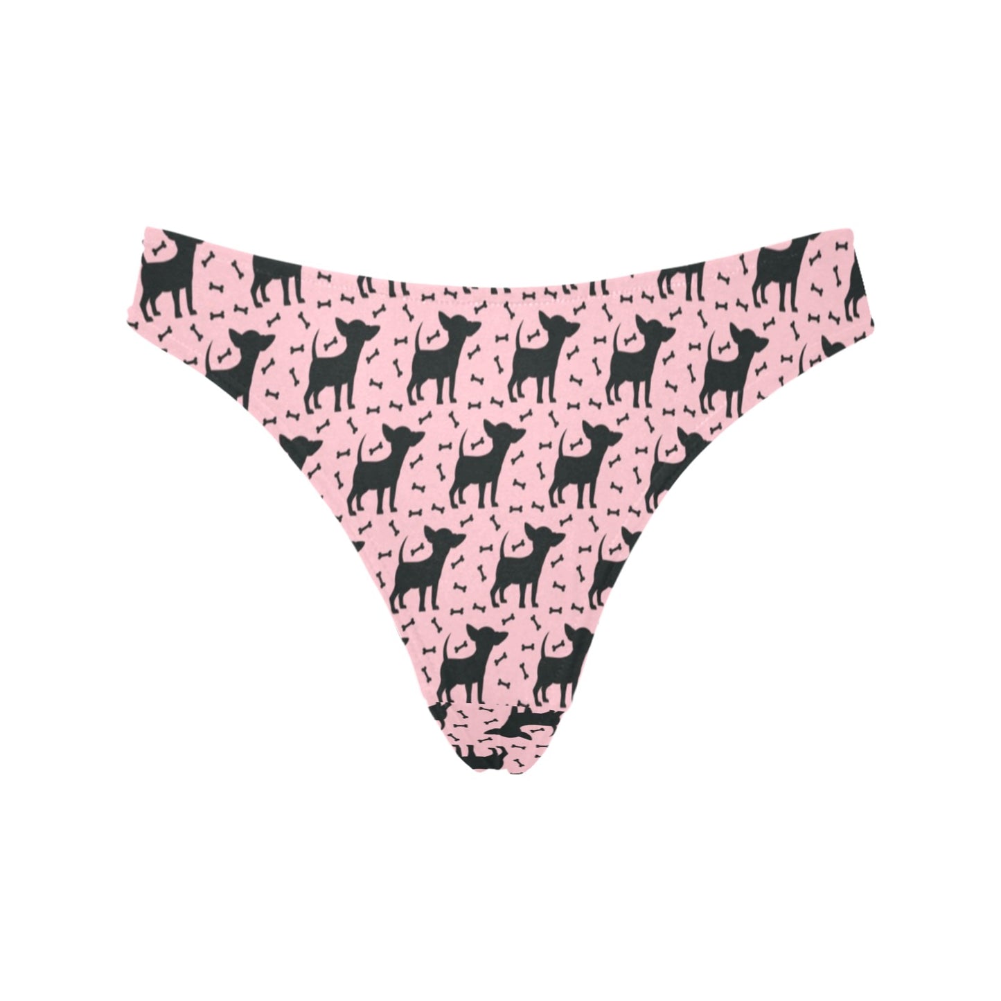 Chihuahua Pink Print Pattern Women's Thongs