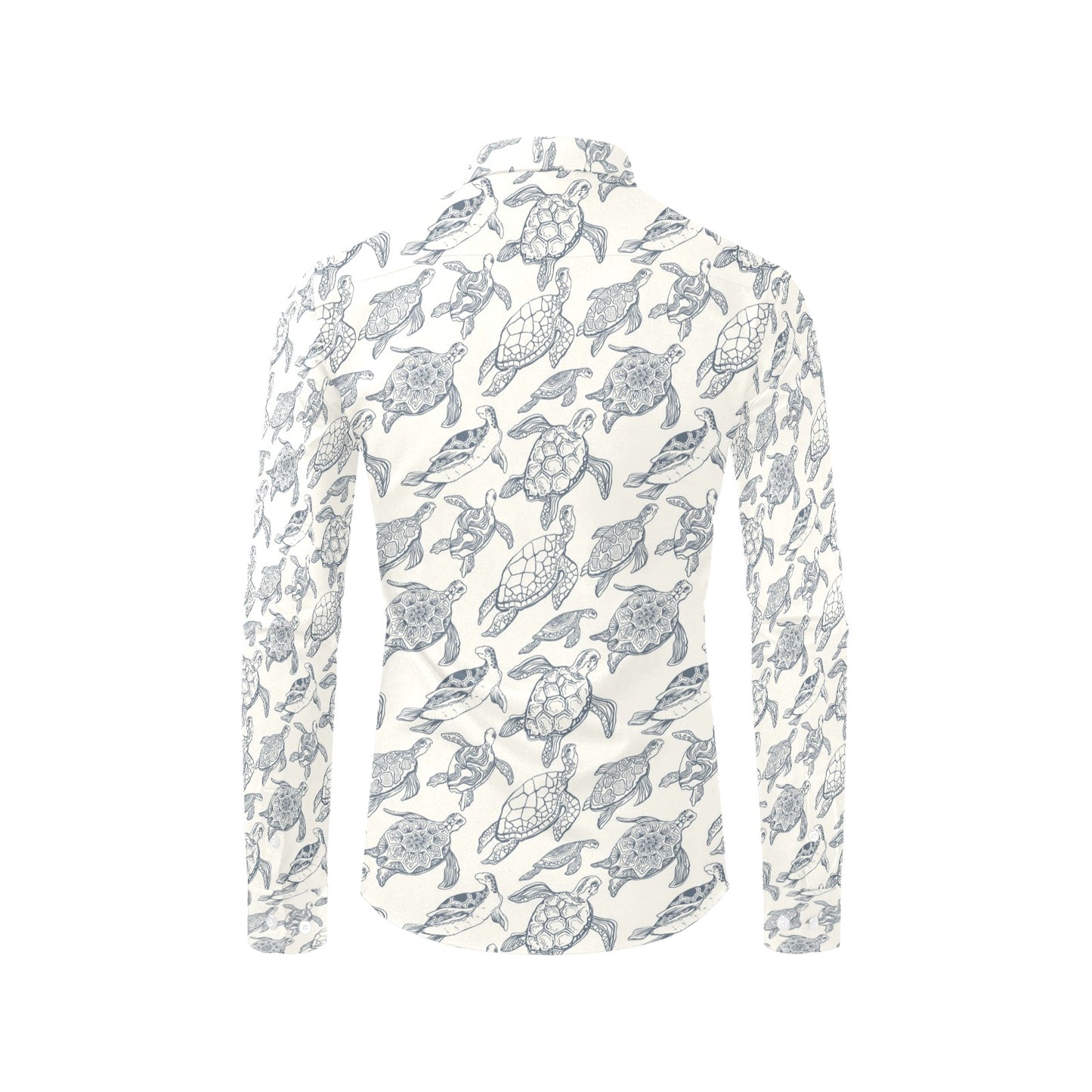 Sea Turtle Print Design LKS304 Men's Long Sleeve Dress Shirt
