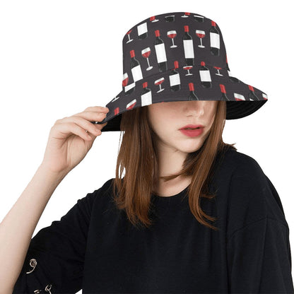 Wine Print Design LKS309 Unisex Bucket Hat