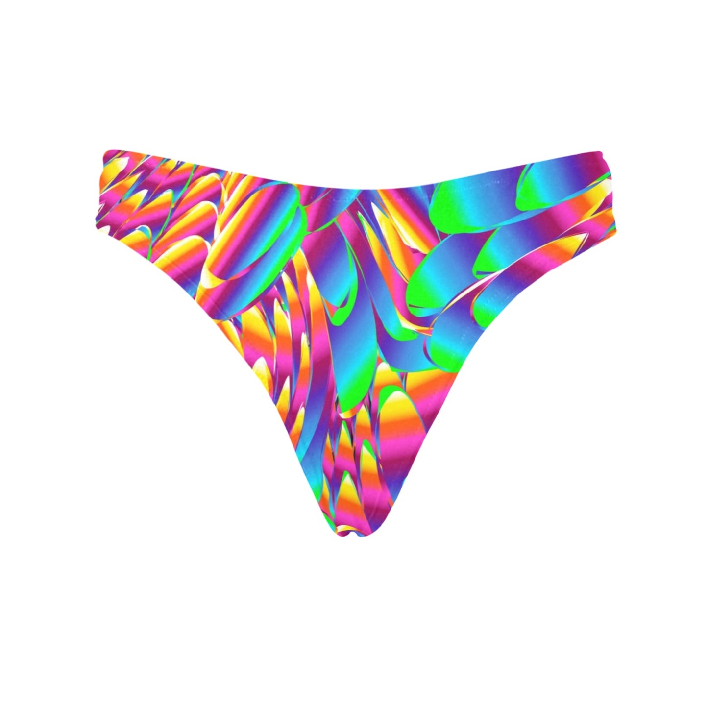 Psychedelic Trippy Pattern Women's Thongs