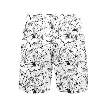 Splatter Print Design LKS305 Men's Swim Trunks Beach Shorts