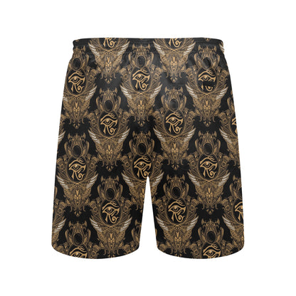 Eye of Horus Mandala Style Men's Swim Trunks Beach Shorts