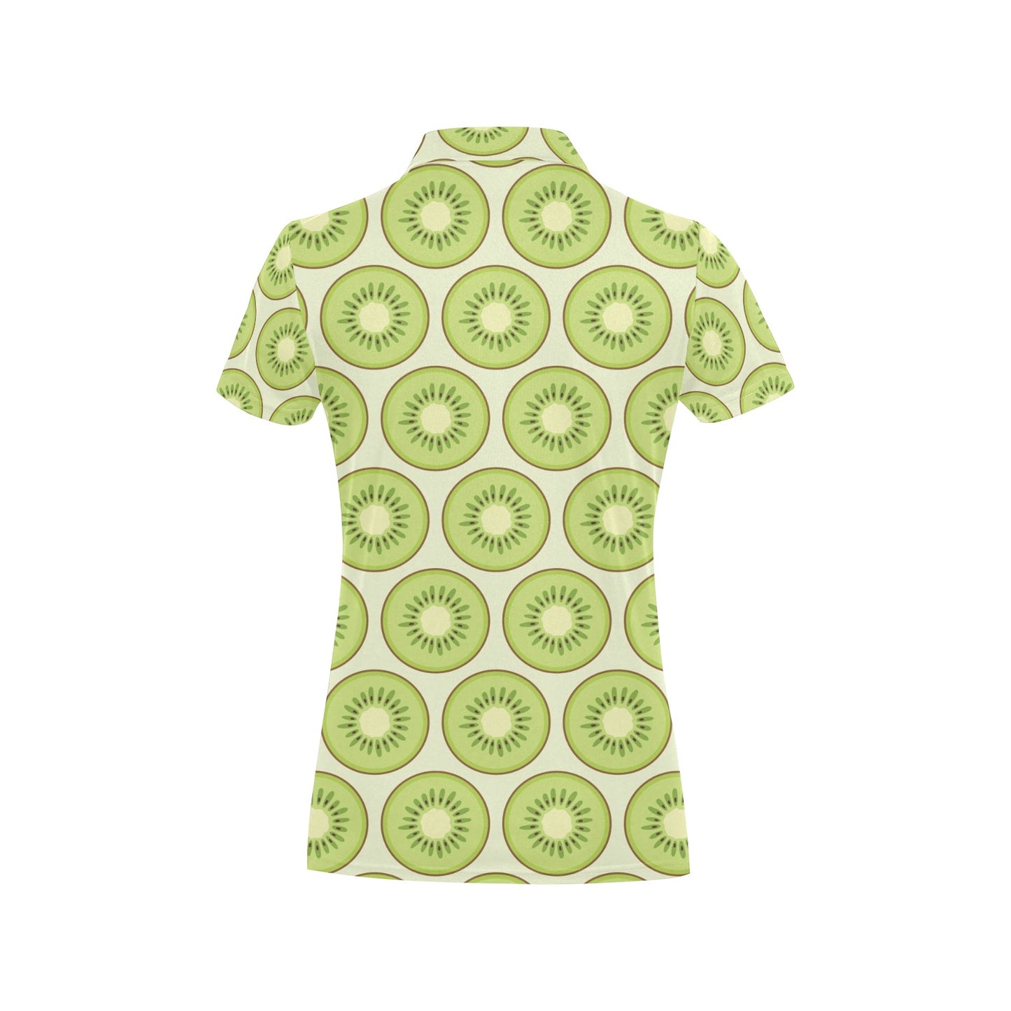 Kiwi Pattern Print Design KW02 Women's Polo Shirt