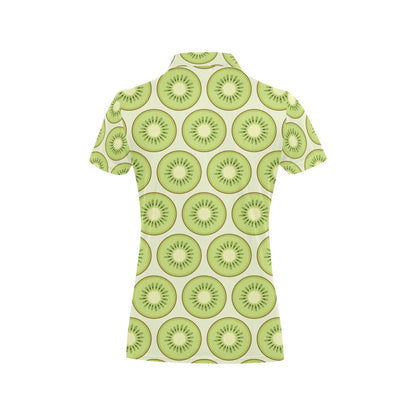 Kiwi Pattern Print Design KW02 Women's Polo Shirt
