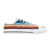 Serape Print Design LKS303 Women's White Low Top Shoes