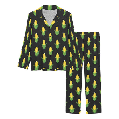 Corn Pattern Print Design 05 Women's Long Pajama Set