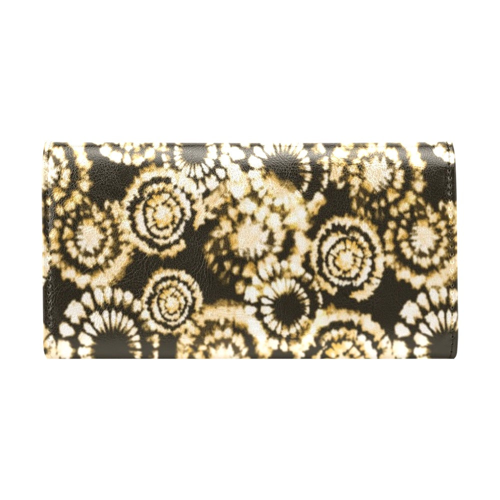 Tie Dye Print Design LKS307 Women's Trifold Wallet