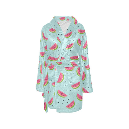 Watermelon Pattern Print Design WM06 Women's Fleece Robe