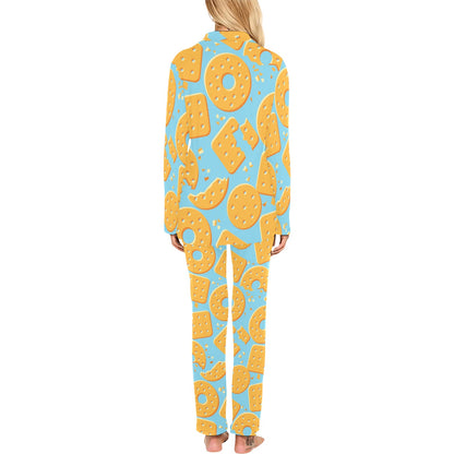 Cracker Pattern Print Design 02 Women's Long Pajama Set