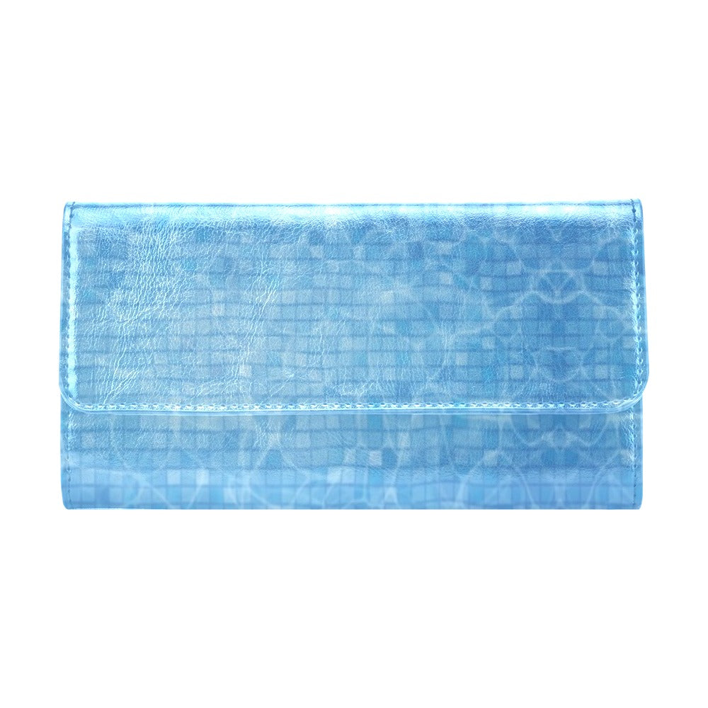 Swimming Pool Print Design LKS302 Women's Trifold Wallet