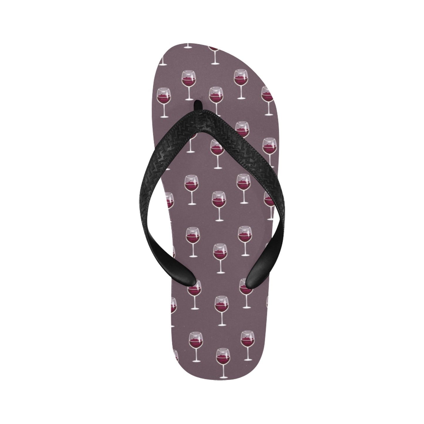 Wine Glass Pattern Print Design LKS305 Flip Flops