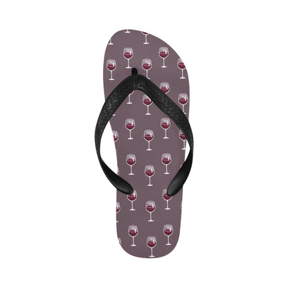 Wine Glass Pattern Print Design LKS305 Flip Flops