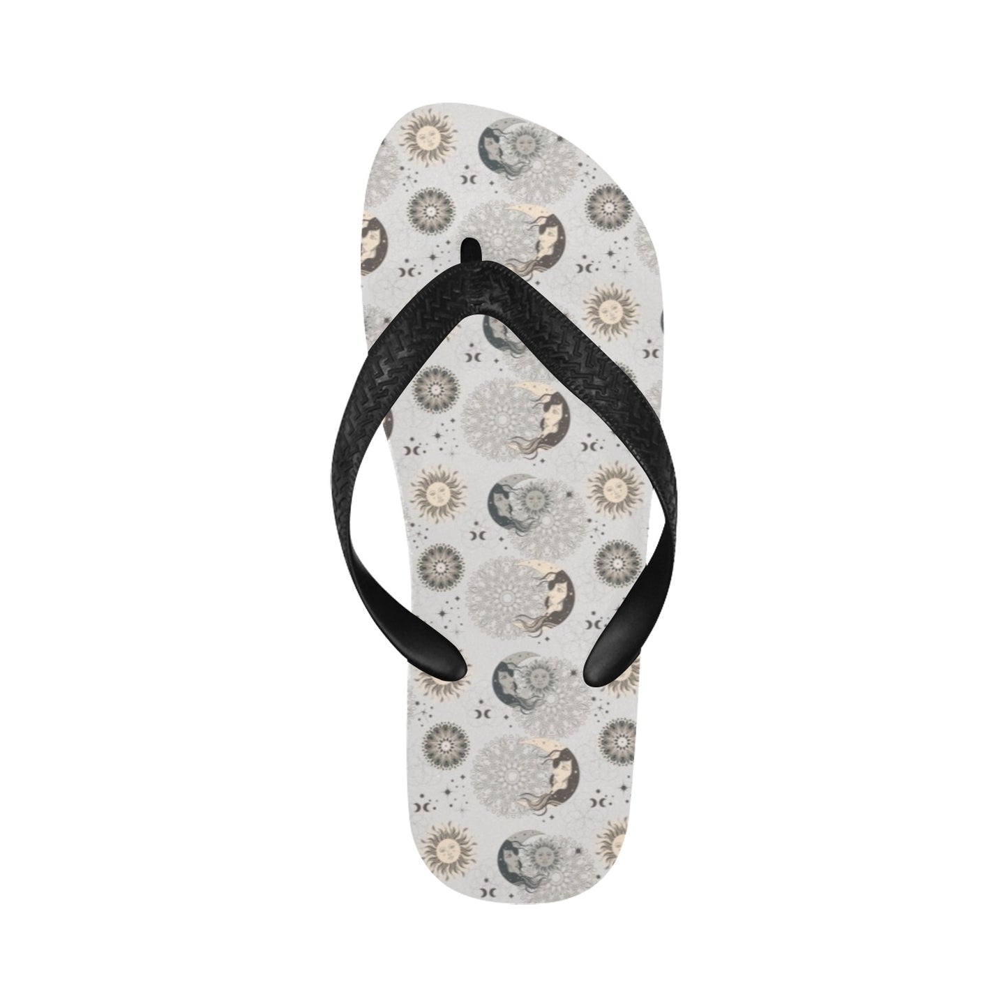 Sun Moon Print Design LKS302 Flip Flops