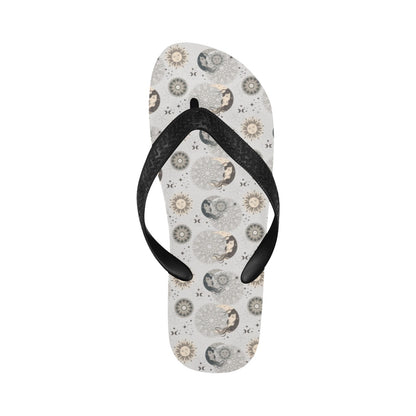 Sun Moon Print Design LKS302 Flip Flops