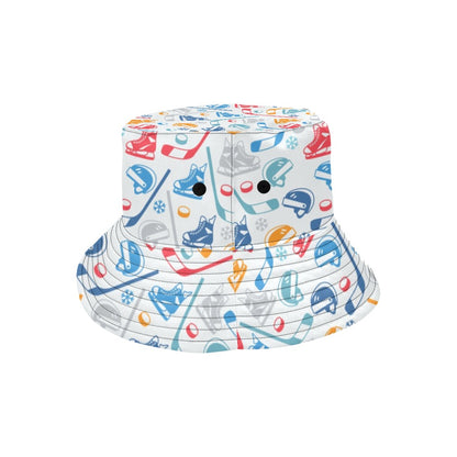 Hockey Equipment Print Design LKS301 Unisex Bucket Hat