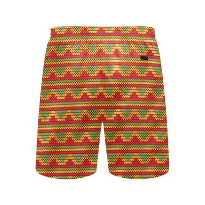 Rasta Reggae Color Print Men's Swim Trunks Beach Shorts