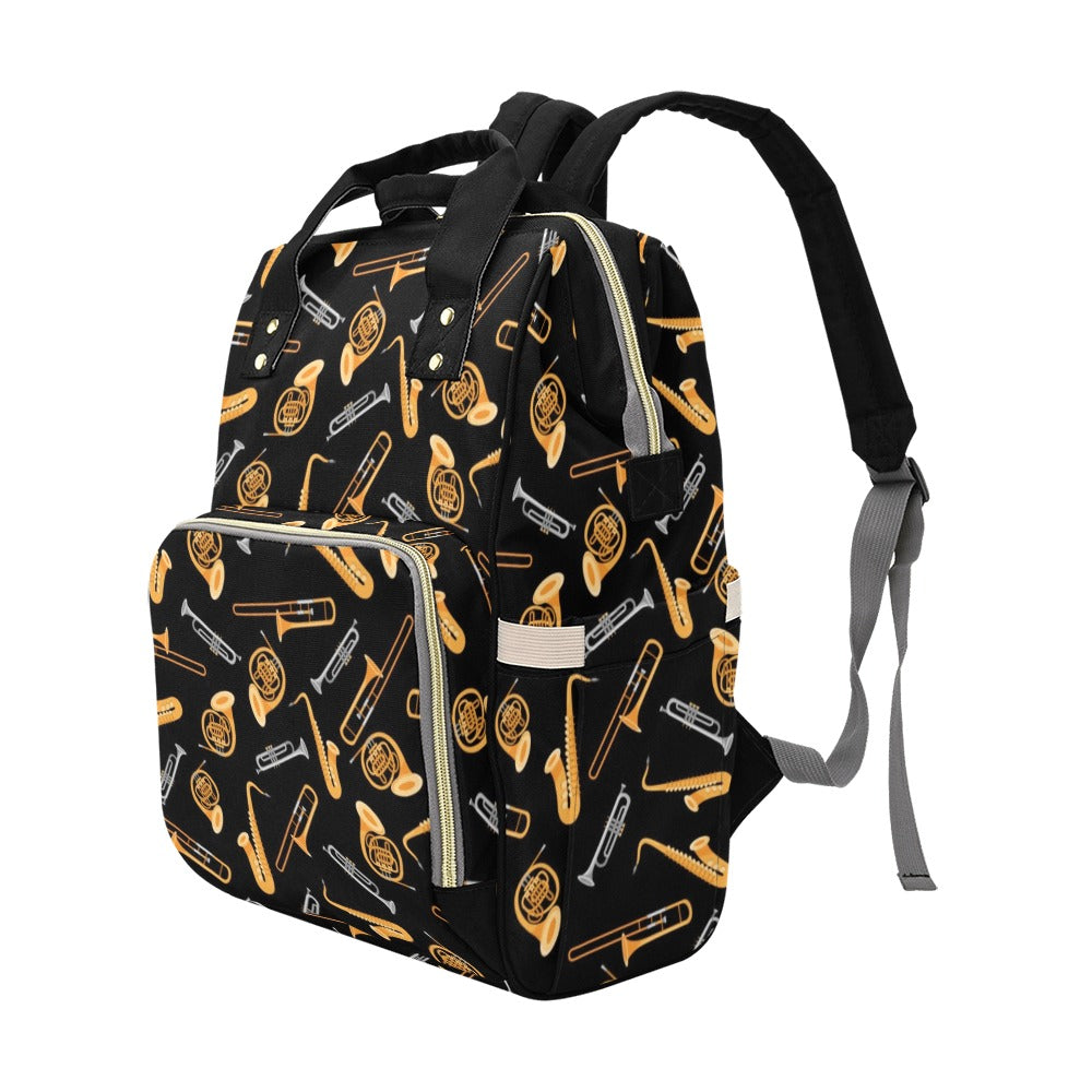 Saxophone Print Design LKS403 Diaper Bag Backpack