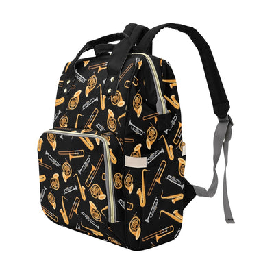 Saxophone Print Design LKS403 Diaper Bag Backpack