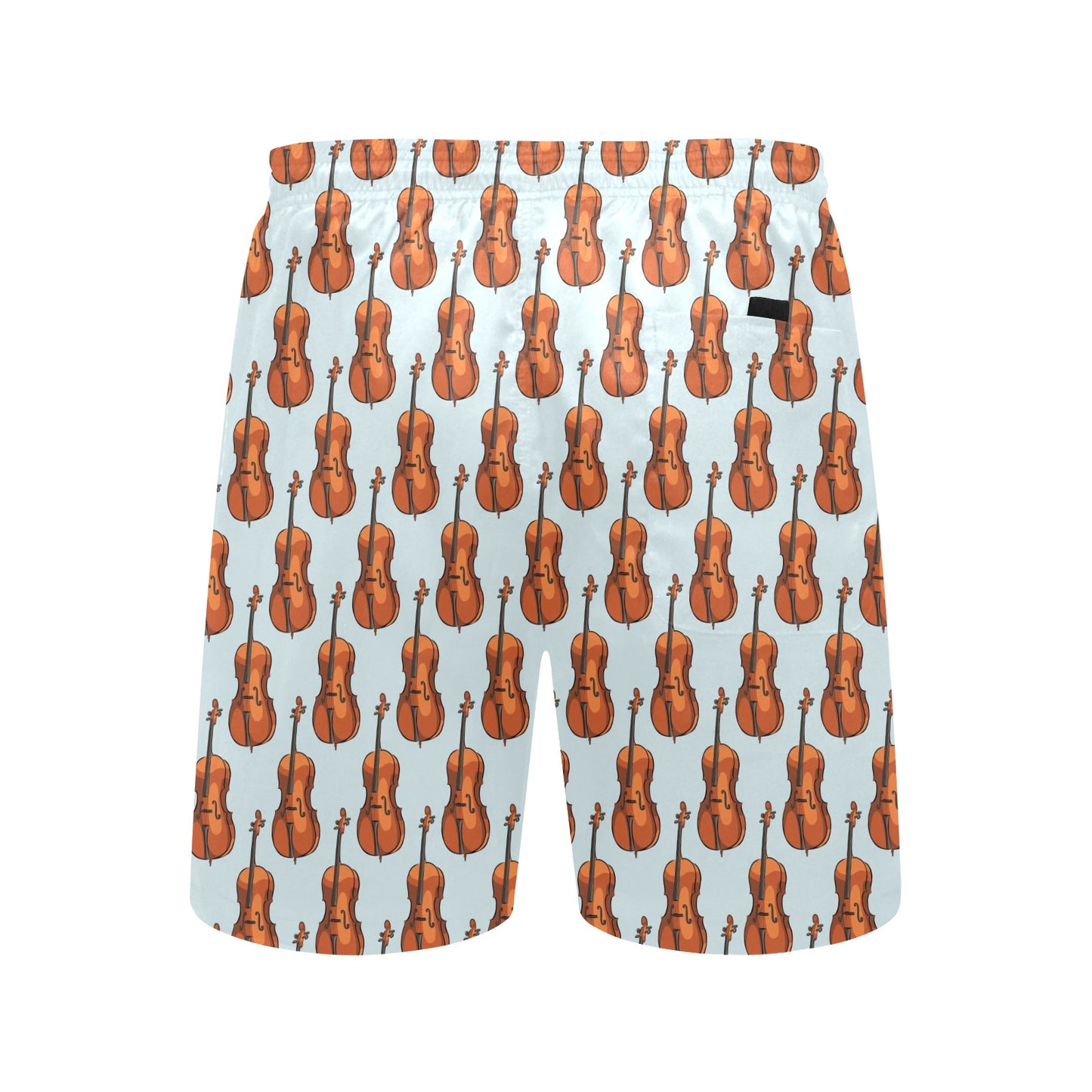 Violin Print Design LKS406 Men's Swim Trunks Beach Shorts