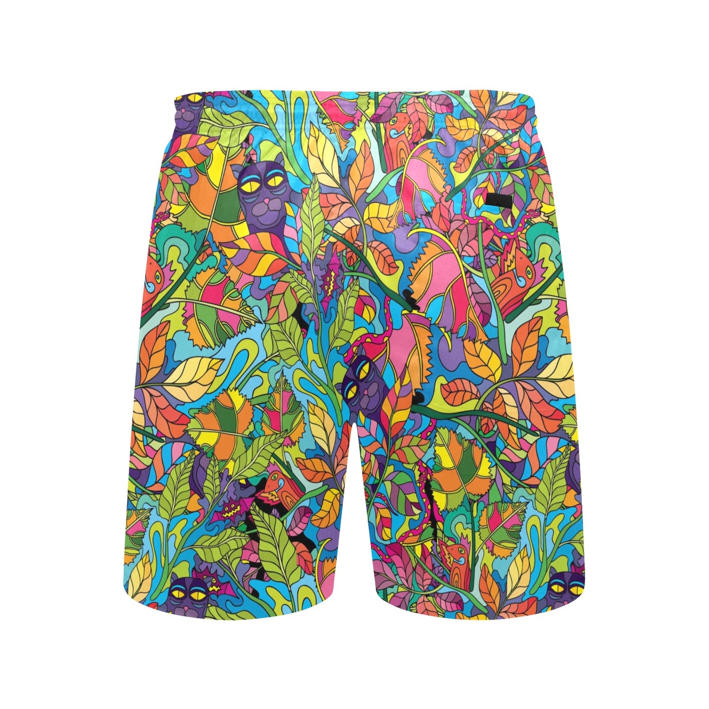 Trippy Print Design LKS301 Men's Swim Trunks Beach Shorts