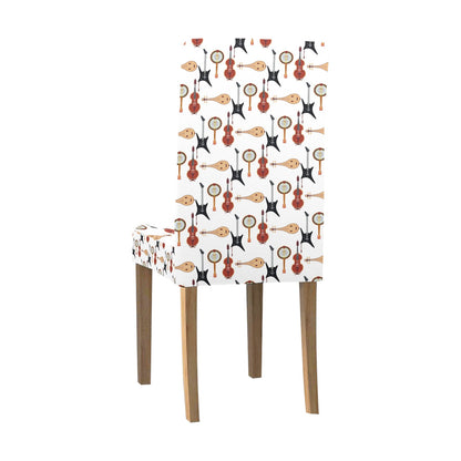 Banjo Print Design LKS403 Dining Chair Slipcover