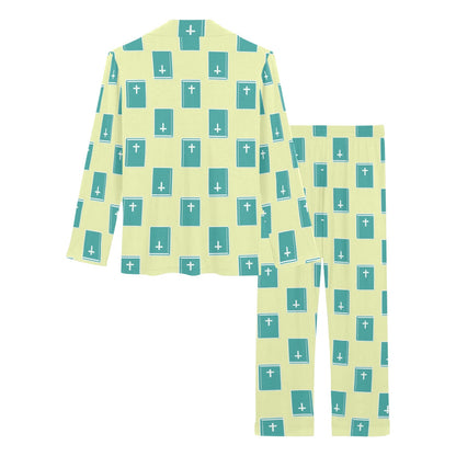 Bible Pattern Print Design 04 Women's Long Pajama Set