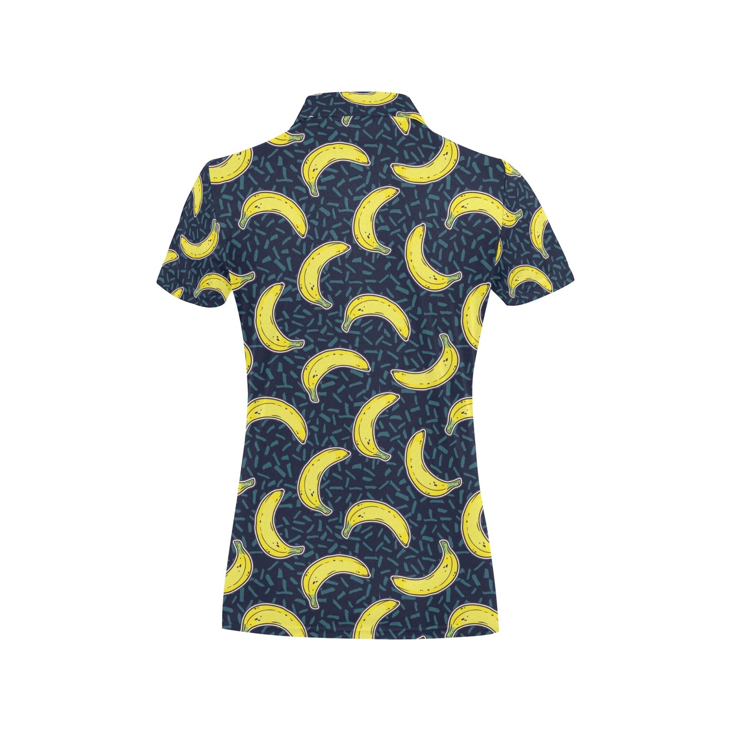 Banana Pattern Print Design BA09 Women's Polo Shirt