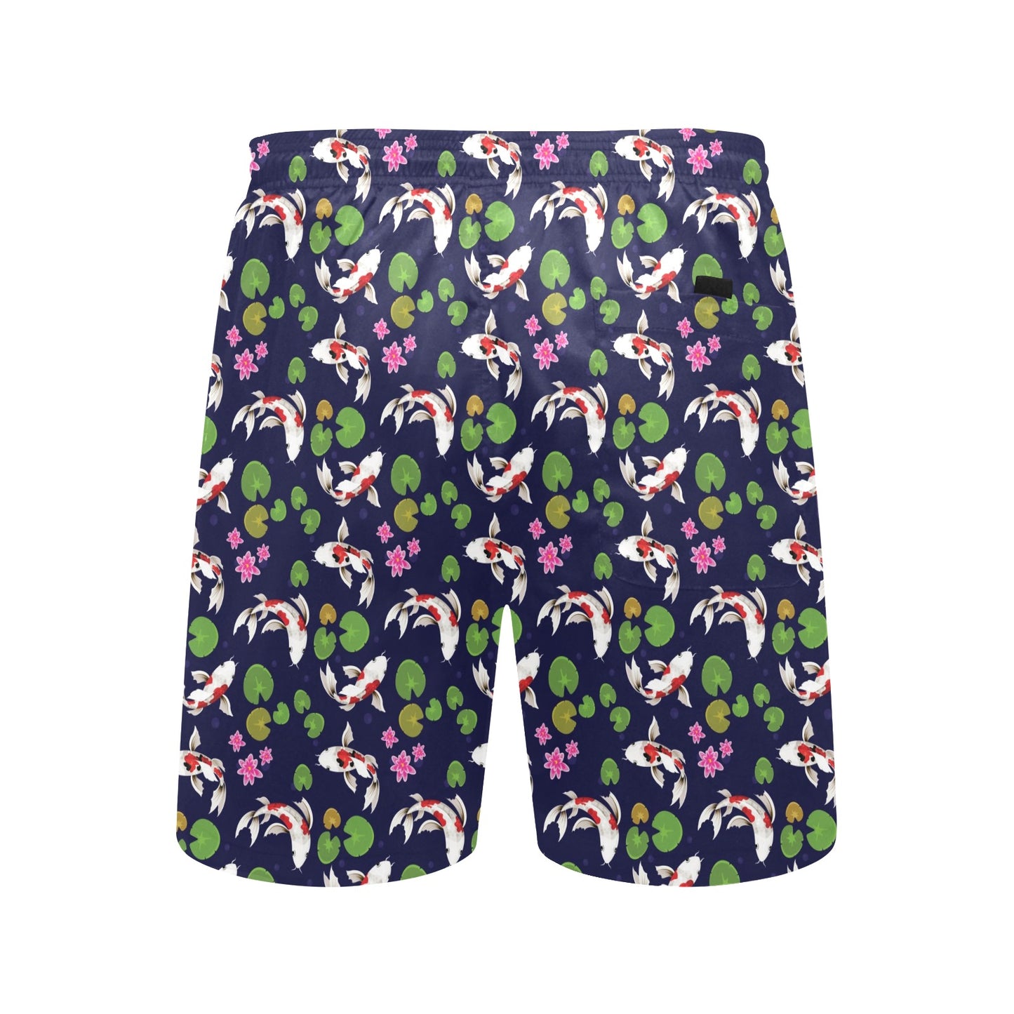 Koi Carp Pattern Design Themed Print Men's Swim Trunks Beach Shorts